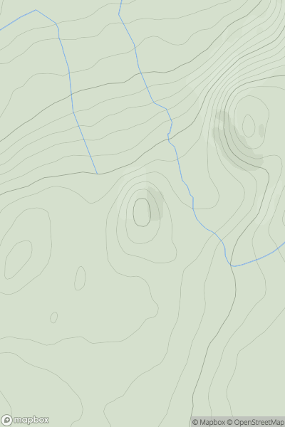 Thumbnail image for Latter Barrow [Lake District S] showing contour plot for surrounding peak